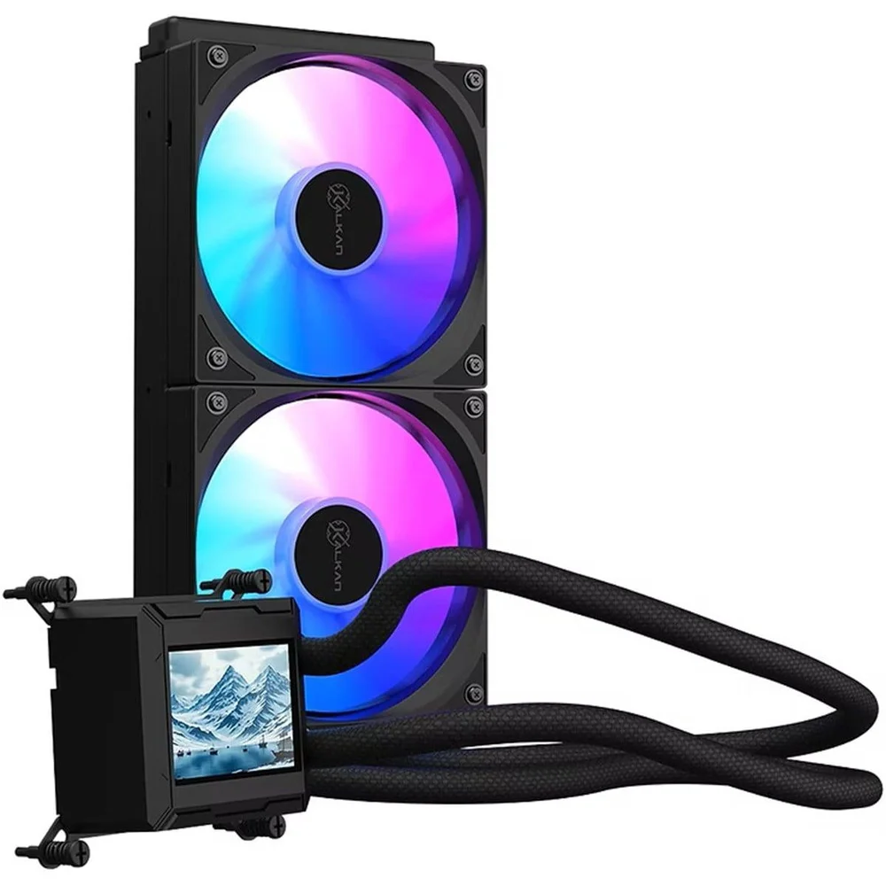 Imagem 3 de 4 do produto Water Cooler Kalkan Aura Lcd 240, 240mm, ARGB, Com Display Lcd, Intel-amd, Preto, Klk00102