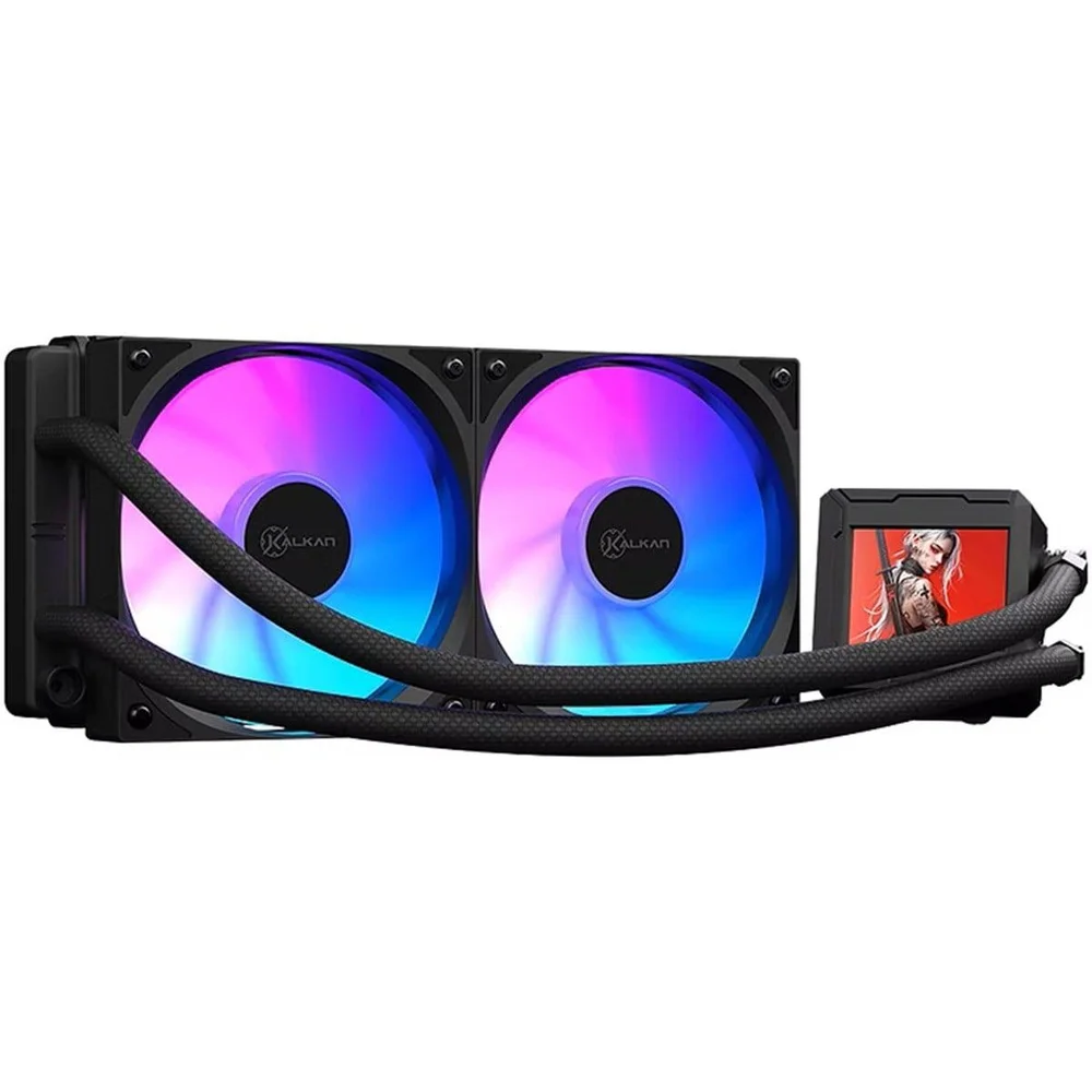 Imagem 4 de 4 do produto Water Cooler Kalkan Aura Lcd 240, 240mm, ARGB, Com Display Lcd, Intel-amd, Preto, Klk00102