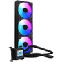Water Cooler Kalkan Aura Lcd 360, 360mm, ARGB, Com Display Lcd, Intel-amd, Preto, Klk00103
