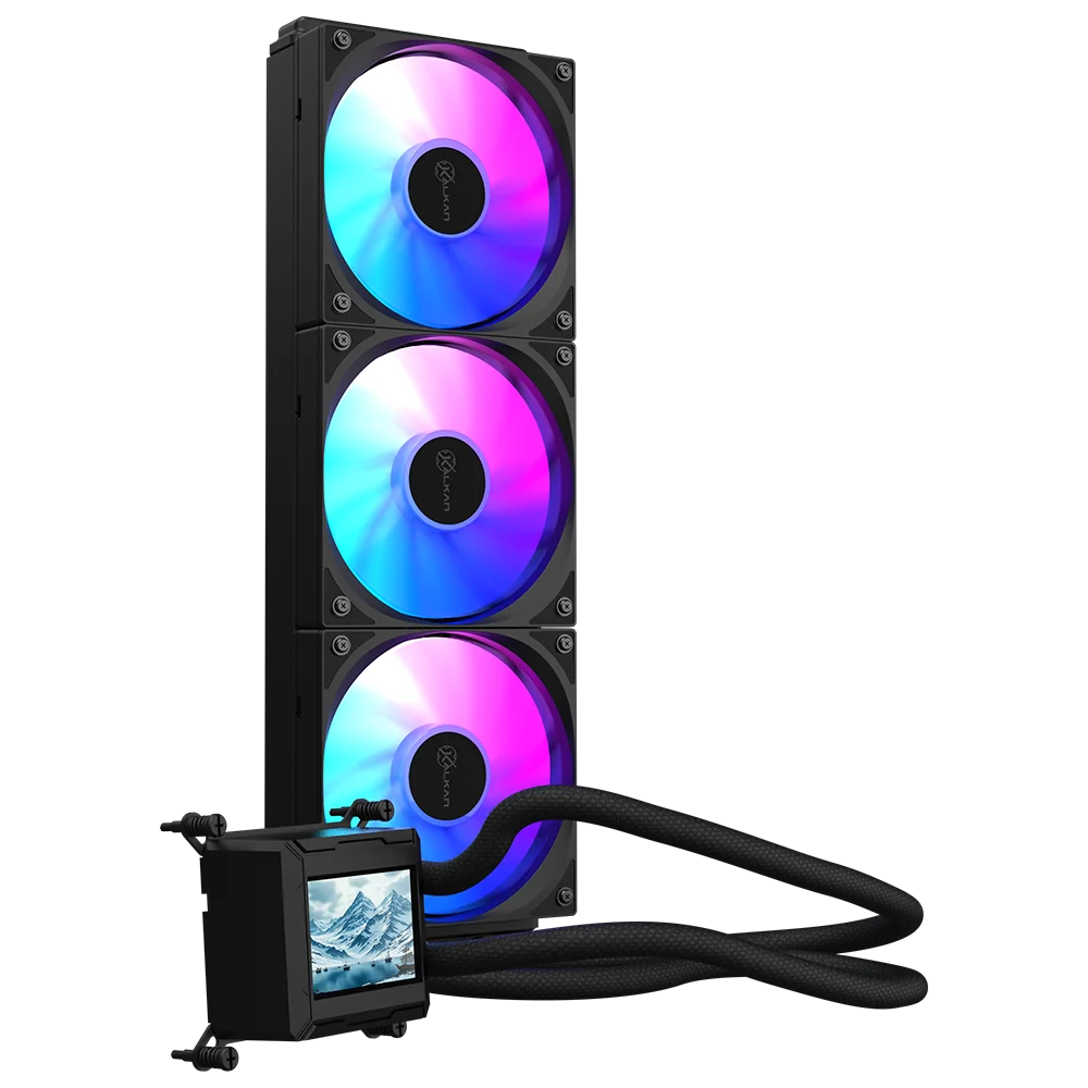 Watercooler Kalkan Aura Lcd 360mm ARGB Preto Tela Lcd 2.4 4