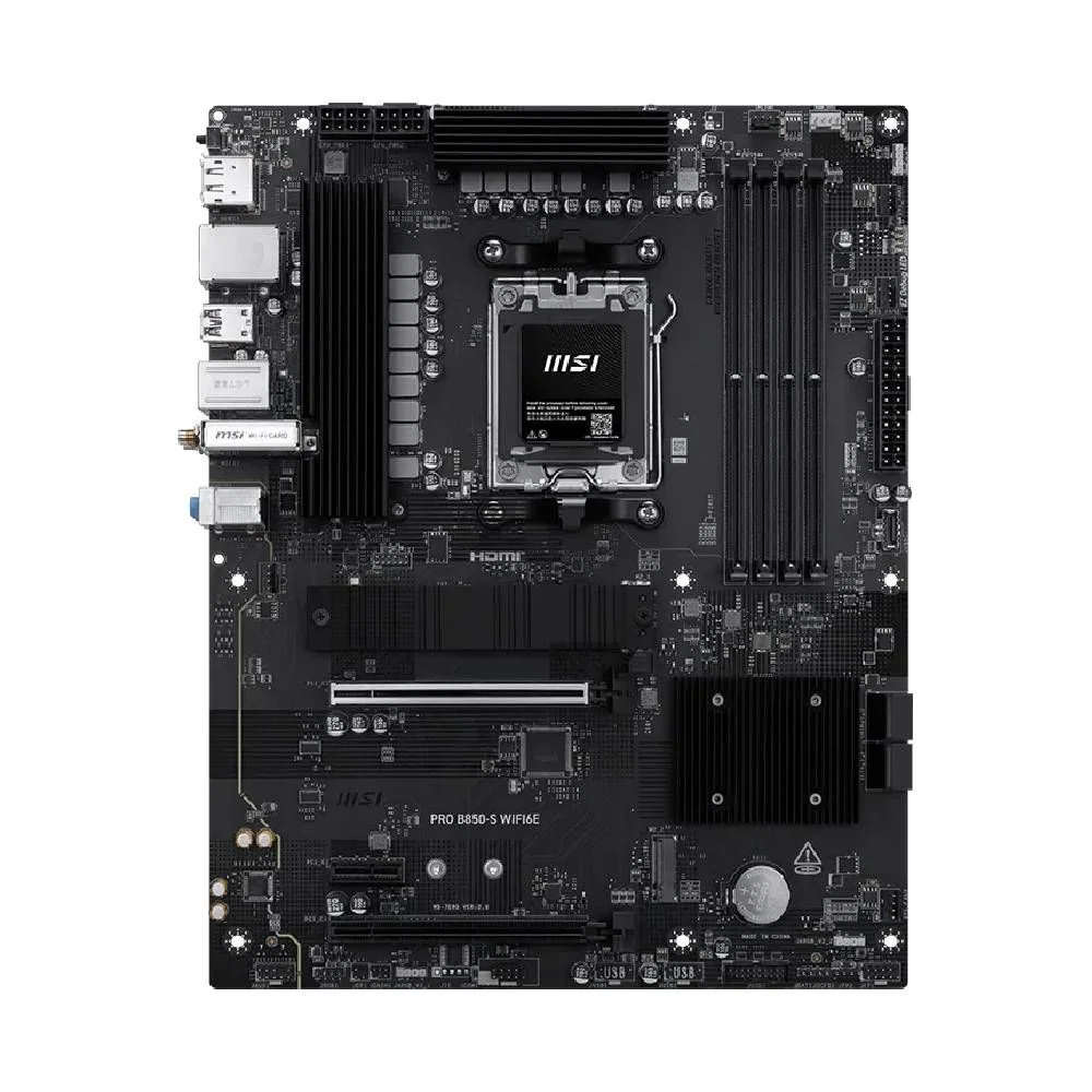 Placa Mãe Msi Pro B850-s Wifi6e Am5 4xDDR5 Chipset Amd B850 Atx 8