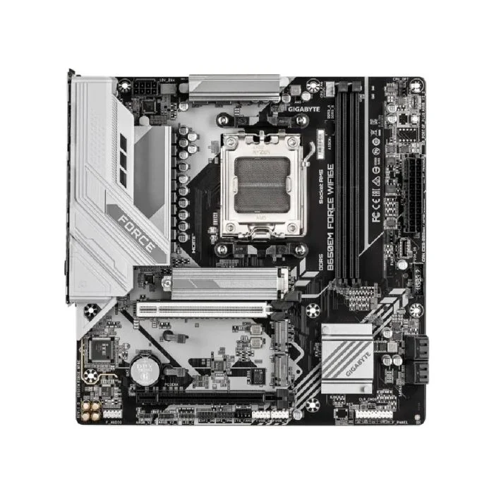 Imagem 2 de 4 do produto Placa Mãe Gigabyte B650em Force Wifi6e Am5 2xDDR5 Chipset Amd B650 Matx