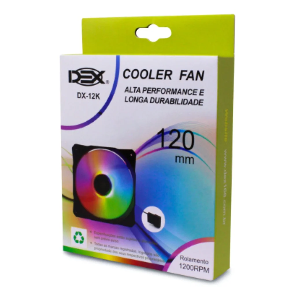 Cooler Fan 120mm Com LED RGB Dx-12k 6