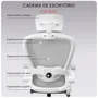 Cadeira Escritório Ergonômica Presidente Apoio Cabeça Ajustável Lombar Regulável Reclinável Oia-8554
