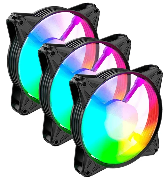Imagem 4 de 4 do produto Kit Fan Eurus RGB 120x120mm 1100rpm C/3 Clanm