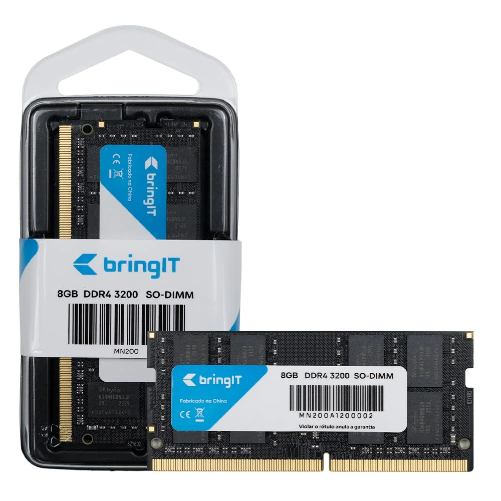 Memória Ram Bringit Para Notebook 8GB Ddr4 3200mhz