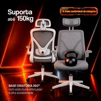 Cadeira De Escritório Oficial Presidente Ultra Executiva - Cinza - 1 — foto 3