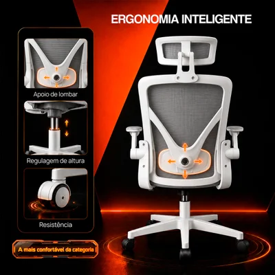 Cadeira De Escritório Oficial Presidente Ultra Executiva - Cinza - 1 — foto 6