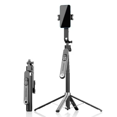 Tripé Inteligente Com Rastreamento Facial Automático 360° Controle Remoto Ajustável Até 1,62cm