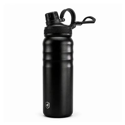 Garrafa Térmica Aço Inoxidável De Parede Dupla 700ml, Quente Ou Frio, Antivazamento Com Alça De Silicone -preta - Armor - Gshield