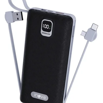 Power Bank 20.000mah Carregador Portátil Carga Rápida Premium Com Display Compatível Com Todos Os Celulares Turbo