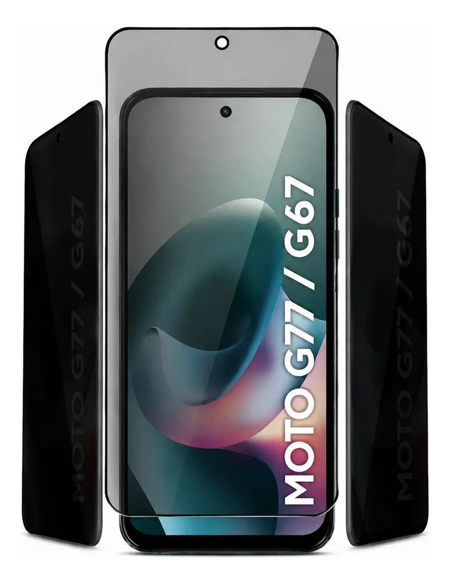 Película De Privacidade Fosca Cerâmica 9d Para Moto G67 5g Anti Espião
