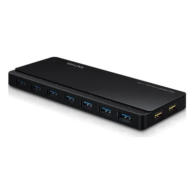 Hub Usb 3.0 Tp-link Uh720 7 Portas + 2 Portas Para Carregamento 5v 2.4a Alta Velocidade Preto