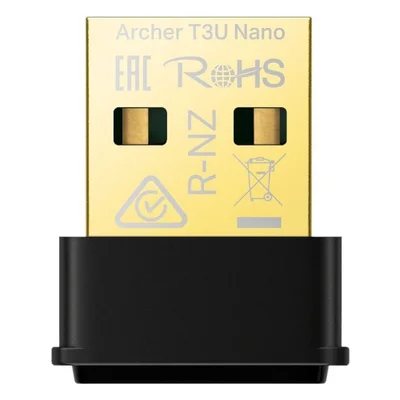 Adaptador Usb Wi-fi Tp-link Archer T3u Nano Ac1300 Dual Band Mu-mimo 5ghz 867mbps 2.4ghz 400mbps Compacto