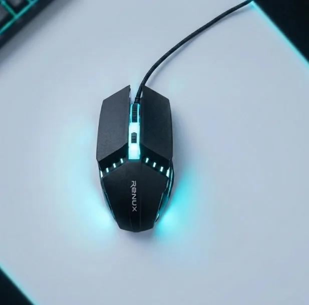 Imagem 3 de 4 do produto Mouse Gamer Renux 522 RGB 3000 Dpi Usb Ergonômico Com Fio