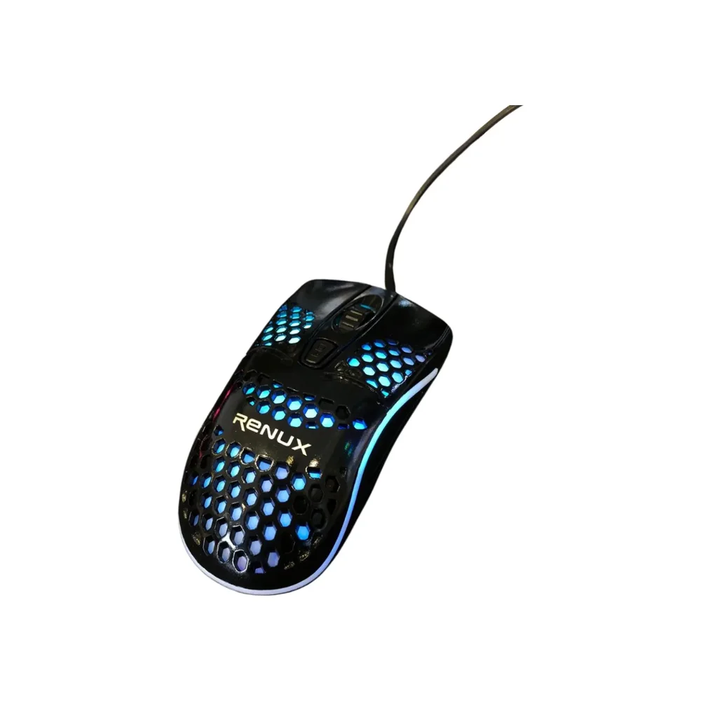 Imagem 4 de 4 do produto Mouse Gamer Renux 523 RGB 3000 Dpi Usb Ergonômico Com Fio