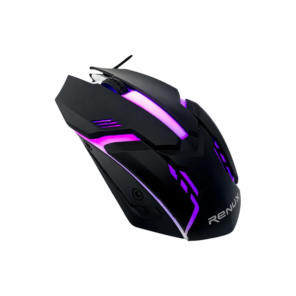 Imagem 2 de 4 do produto Mouse Gamer Renux 525 RGB 3000 Dpi Usb Ergonômico Com Fio