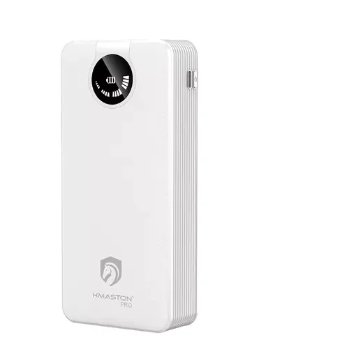 Carregador Portátil Power Bank 20000mah Cabo Embutido 4 Em 1 Tipo-c Lightning Micro Usb