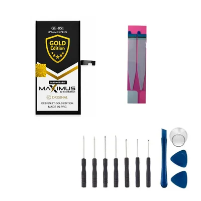 Kit Reparação De Bateria Gold Compatível Iphone 15 Plus 100%