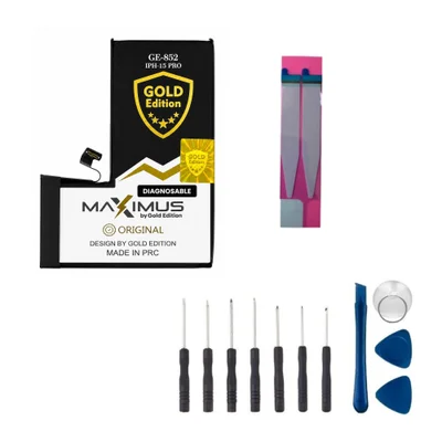 Kit Reparação De Bateria Gold Compatível Iphone 15 Pro 100%