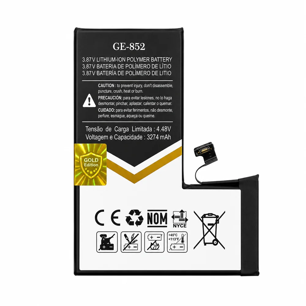 Imagem 3 de 5 do produto Kit Reparação De Bateria Gold Compatível Iphone 15 Pro 100%