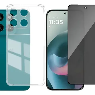 Capa Capinha Tpu + Película Privativa De Vidro 3d Para Moto G77 5g