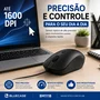 Mouse Usb Bluecase Bm111b 1600 Dpi Ergonômico Preto