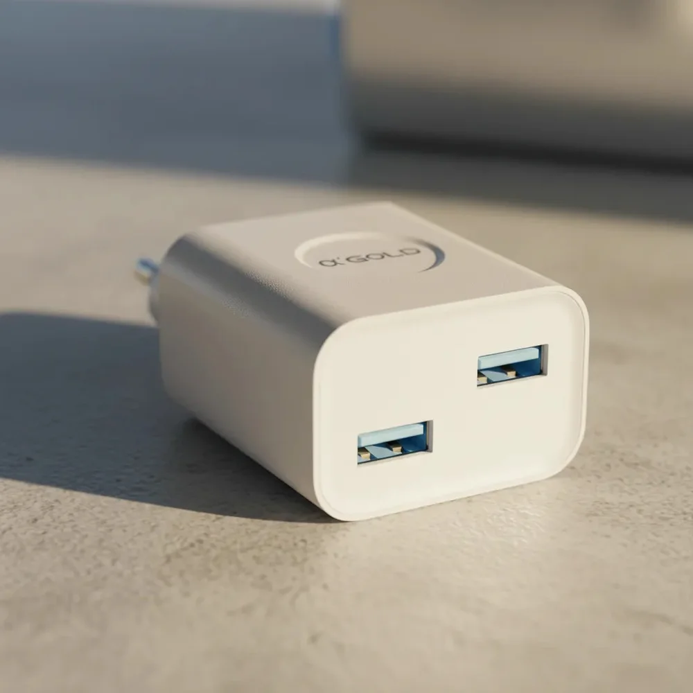Imagem 3 de 5 do produto Carregador A-gold Ca18-v8 Usb Branco
