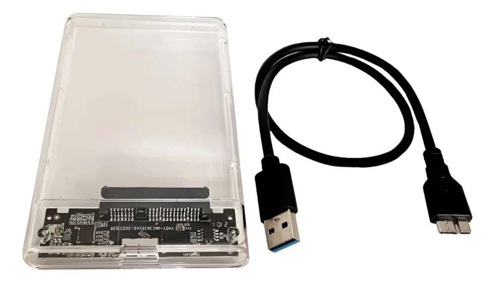 Imagem 3 de 5 do produto Case Hd Externo Transparente Para Hd/ssd Sata 2,5″ Adaptador Portátil Notebook E PC