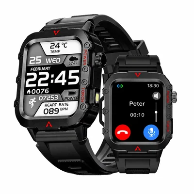 Relógio Smartwatch Masculino Laxasfit 1.71" Bluetooth | Oxigênio No Sangue, Monitor Cardíaco, Multiesportes E Lanterna LED