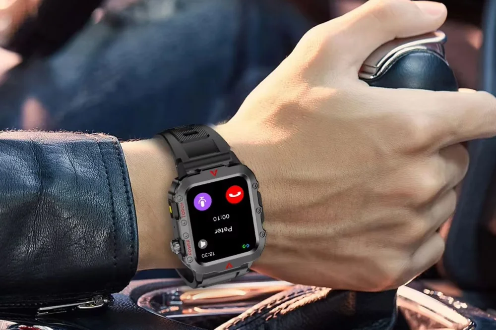 Relógio Smartwatch Masculino Laxasfit 1.71" Bluetooth | Oxigênio No Sangue, Monitor Cardíaco, Multiesportes E Lanterna LED