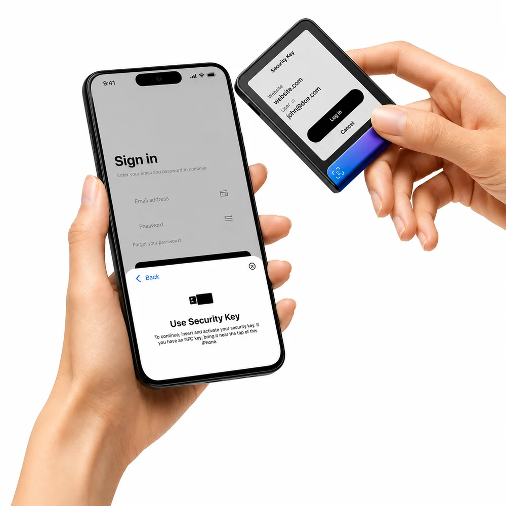 Imagem 5 de 5 do produto Ledger Flex — Hardware Wallet com Tela E Ink Touch, Bluetooth e USB-C — Carteira Cripto — Neptune Blue