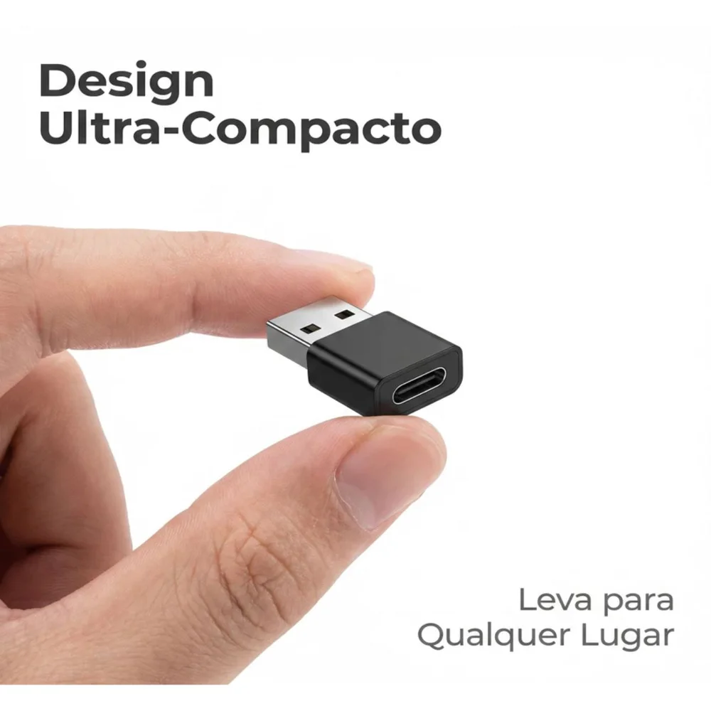 Imagem 2 de 5 do produto Adaptador Otg Usb-a Para Usb-c 2.0 B-max Bm-8647 Compacto Celular Notebook