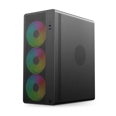 Gabinete Gamer Hi Level Lv510bk - Vidro Temperado - 4 Coolers Inclusos - Atx - Preto
