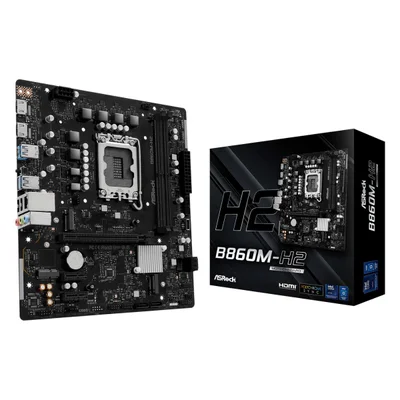 Placa Mãe Asrock B860m-h2 (LGA  1851 - Ddr5 8333 O.c) - Chipset Intel B860m - 2 Slots M.2 - Micro Atx