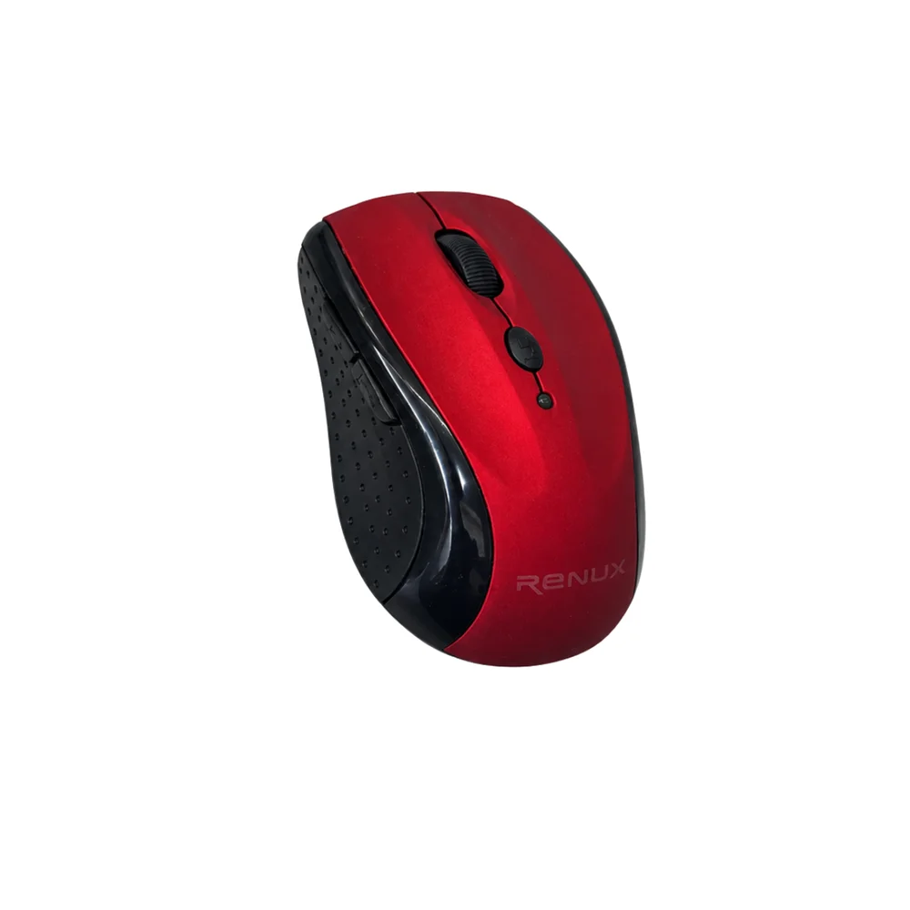 Imagem 3 de 4 do produto Mouse Ópticos Renux 528 Vermelho Ergonômico Sem Fio