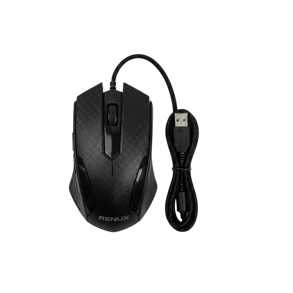 Mouse Renux Preto Com Fio Usb, 1200 Dpi, 3 Botões Re-mou-517 Mouse Renux Preto Com Fio Usb, 1200 Dpi, 3 Botões Re-mou-517
