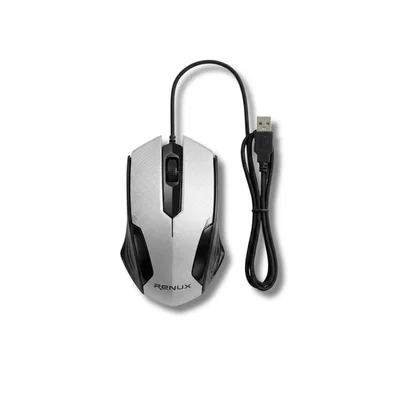 Mouse Renux Cinza Com Fio Usb, 1200 Dpi, 3 Botões Re-mou-517