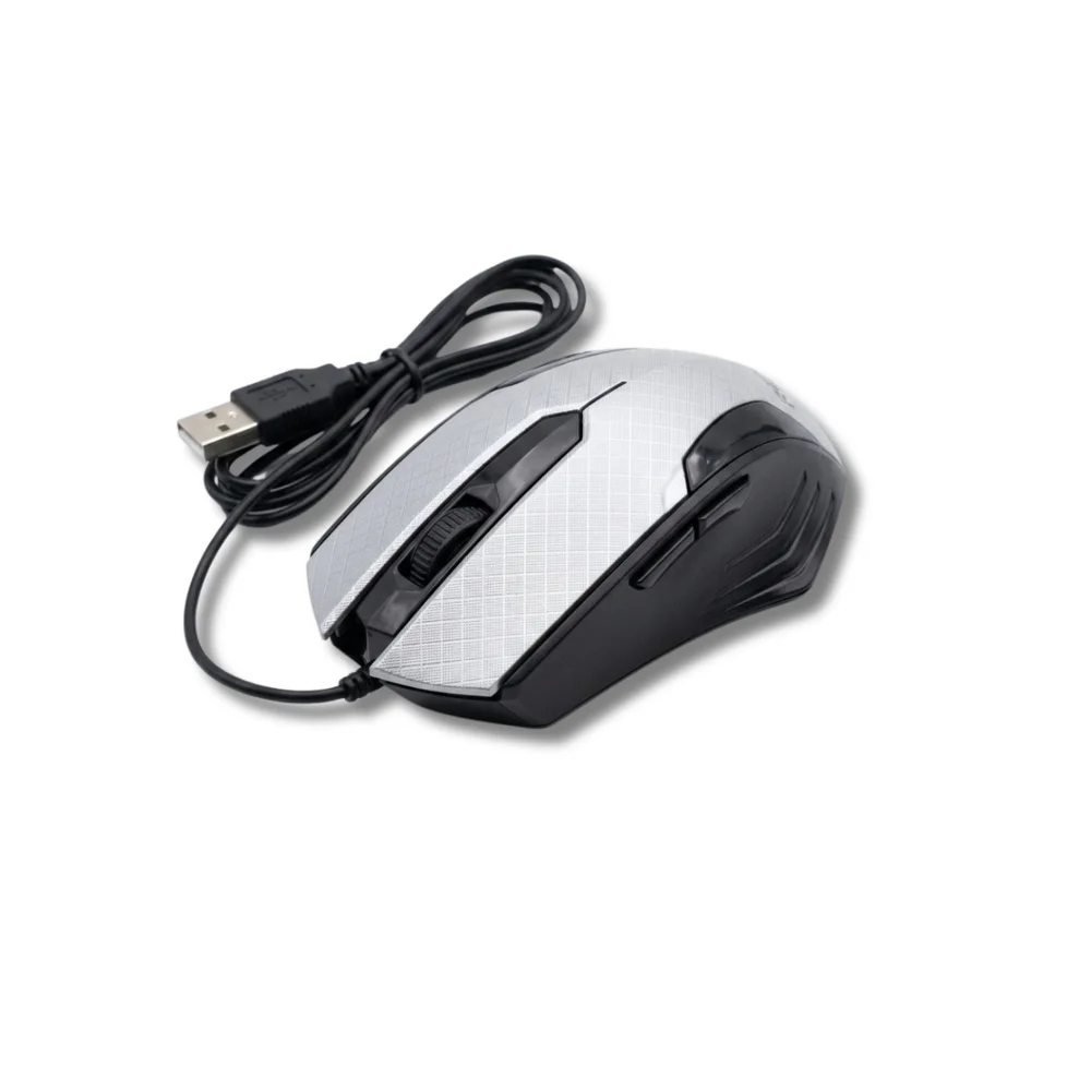 Imagem 2 de 4 do produto Mouse Renux Cinza Com Fio Usb, 1200 Dpi, 3 Botões Re-mou-517
