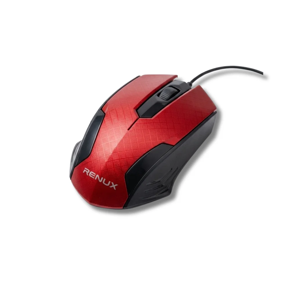 Imagem 3 de 4 do produto Mouse Renux Vermelho Com Fio Usb, 1200 Dpi, 3 Botões Re-mou-517