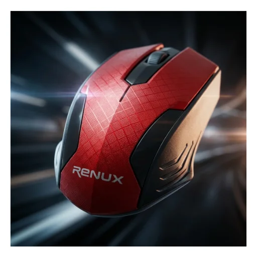 Imagem 4 de 4 do produto Mouse Renux Vermelho Com Fio Usb, 1200 Dpi, 3 Botões Re-mou-517
