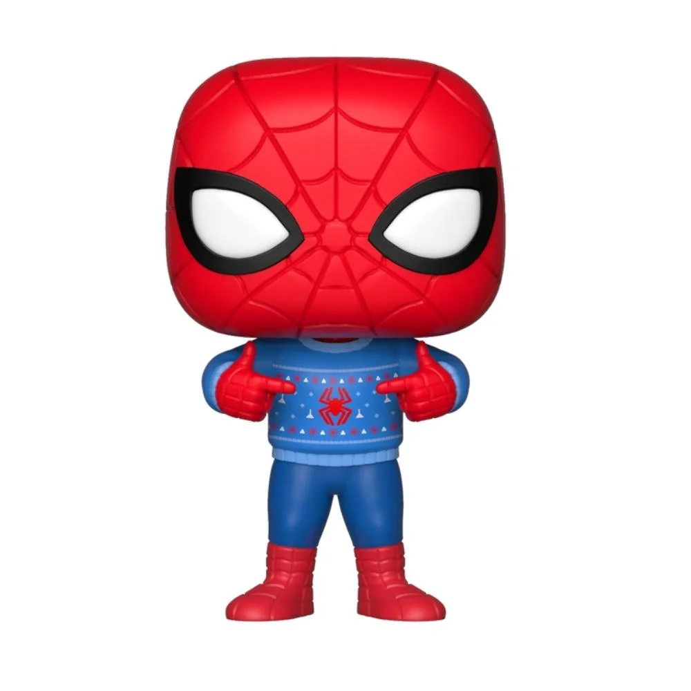 Imagem 2 de 3 do produto Boneco Funko Pop! Marvel - Homem-aranha Com Sweater Natalino