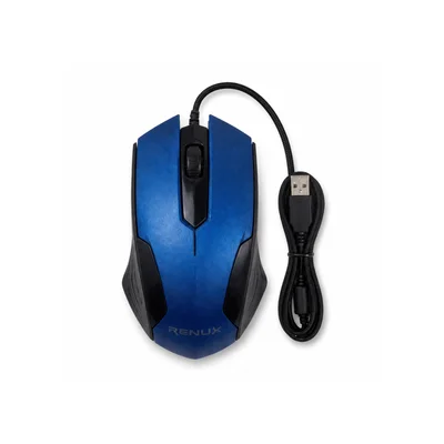 Mouse Renux Azul Com Fio Usb, 1200 Dpi, 3 Botões Re-mou-517