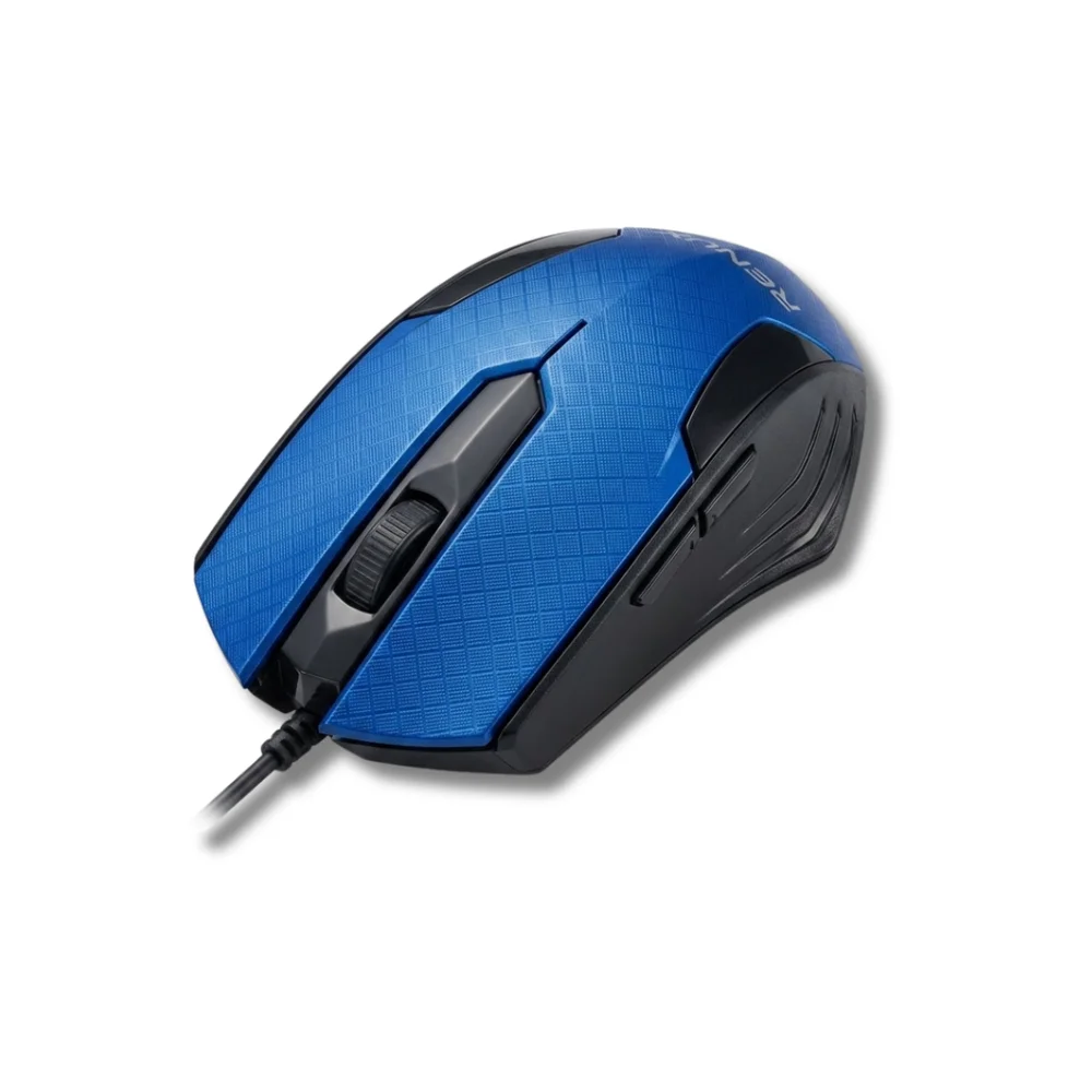 Imagem 2 de 4 do produto Mouse Renux Azul Com Fio Usb, 1200 Dpi, 3 Botões Re-mou-517