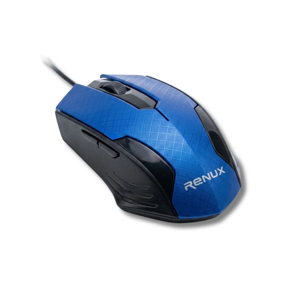 Imagem 3 de 4 do produto Mouse Renux Azul Com Fio Usb, 1200 Dpi, 3 Botões Re-mou-517