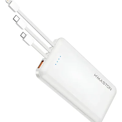 Carregador Portátil Powerbank Turbo Rápido 10000mah C/ Cabos