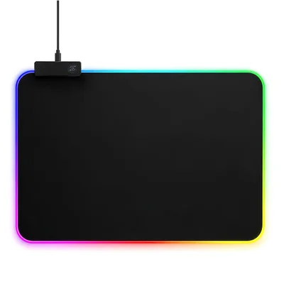 Mousepad Gamer Exbom Borda LED RGB 13 Cores 35x25cm Usb Preto - Mp-LED2535