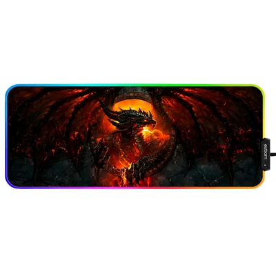 Mousepad Gamer Exbom Dragão Borda LED RGB 13 Cores 30x80cm - Mp-LED3080c01