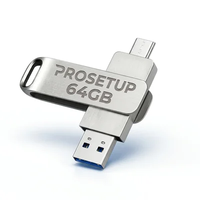 Pen Drive 64gb Prosetup Datatraveler Usb 2.0 + Usb-c - Gen 1 - Avanshare