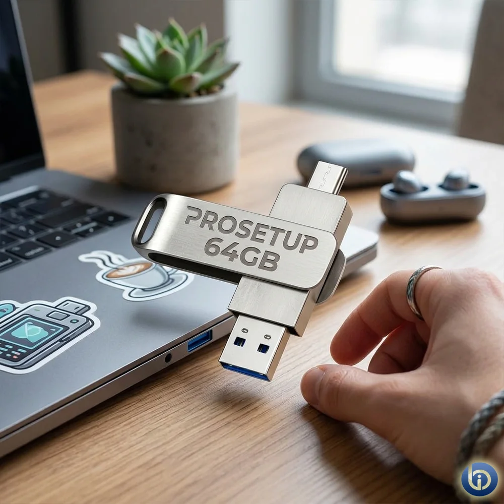 Imagem 2 de 5 do produto Pen Drive 64gb Prosetup Datatraveler Usb 2.0 + Usb-c - Gen 1 - Avanshare